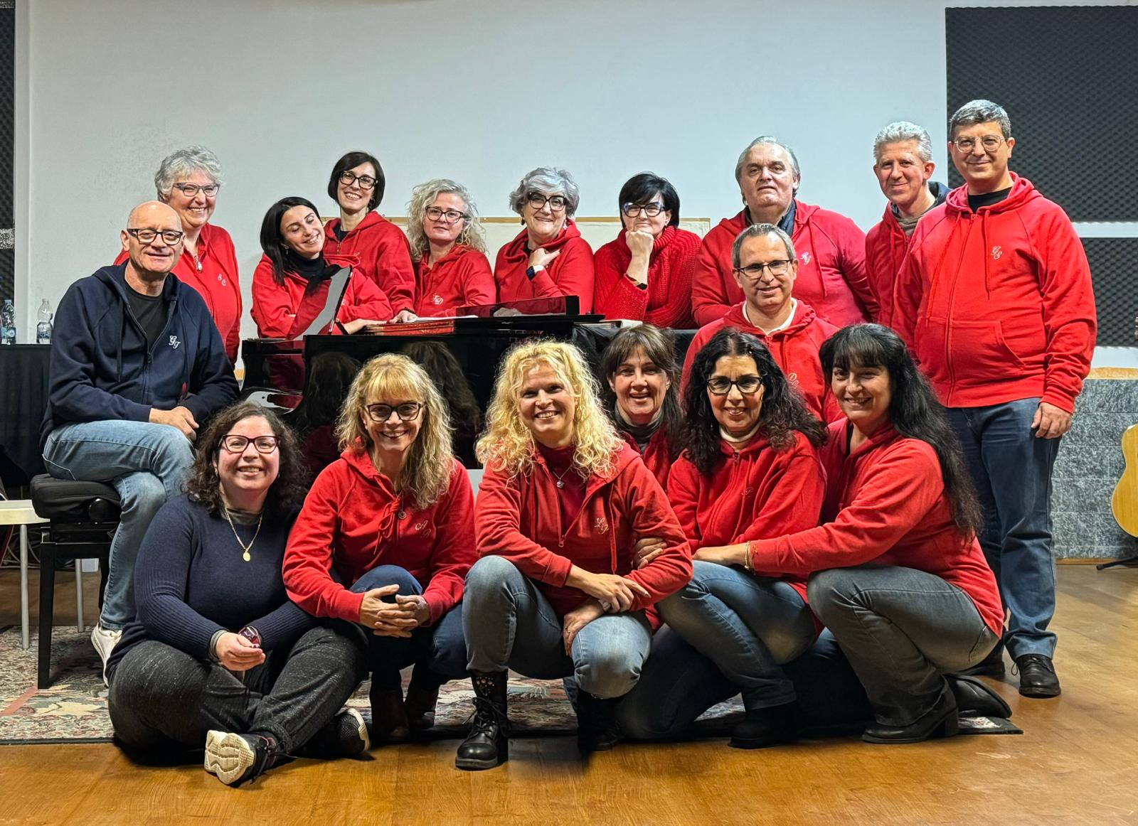 Veronica con il gruppo di lavoro